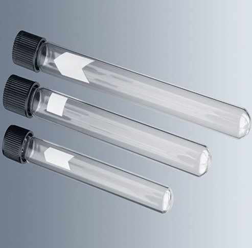 Vida Kapaklı Cam Kültür Tüpleri